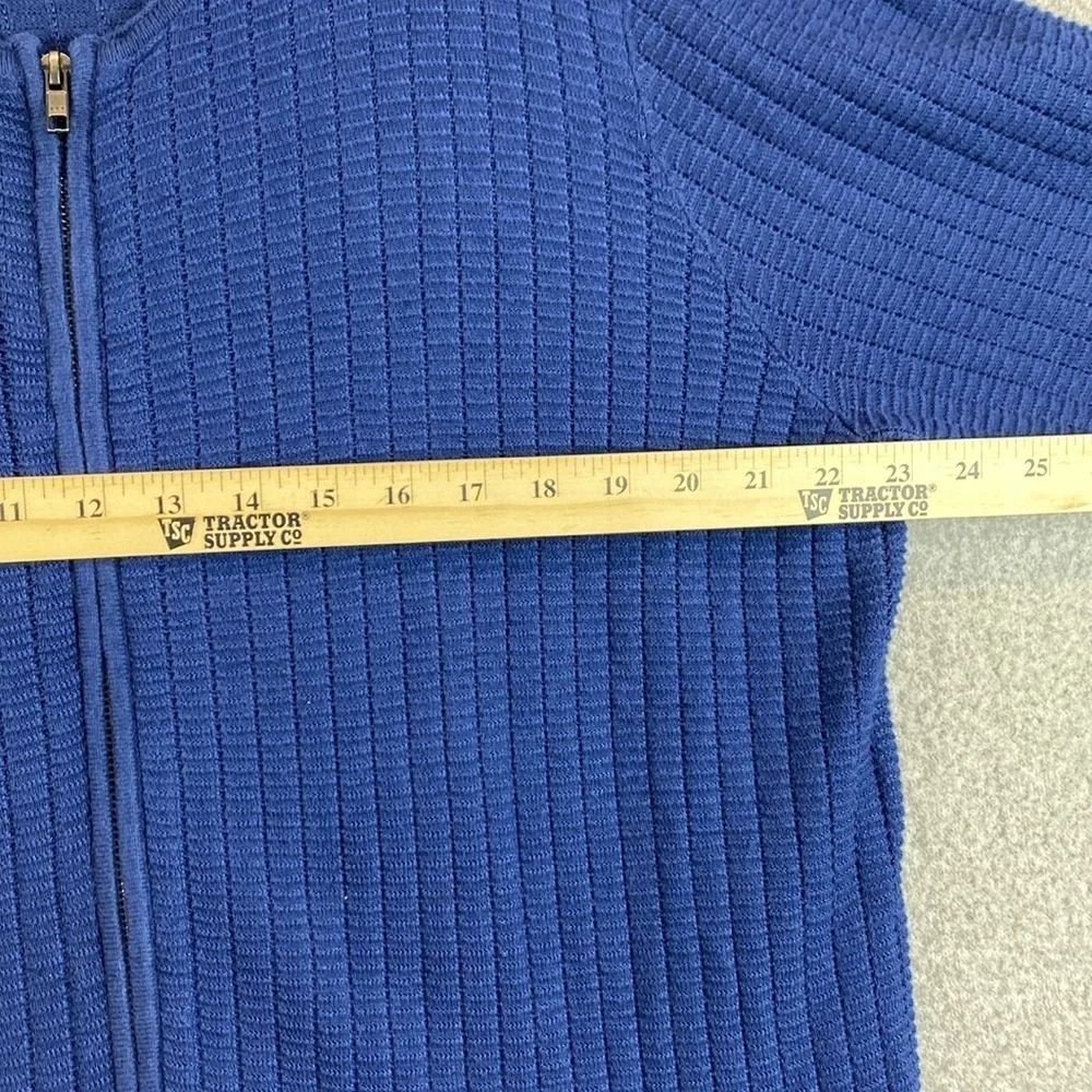 Lane Bryant full zip cardigan blue with peplum hem boho classic casual 22/24